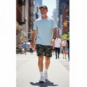 Nice Laundry Mens Tiger Stripe Camo Mesh Shorts Micromodal Lined Small 2589
